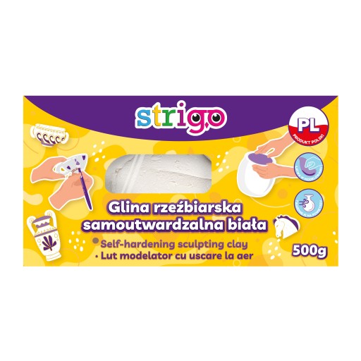 Samotvrdnúca biela sochárska hlina STRIGO