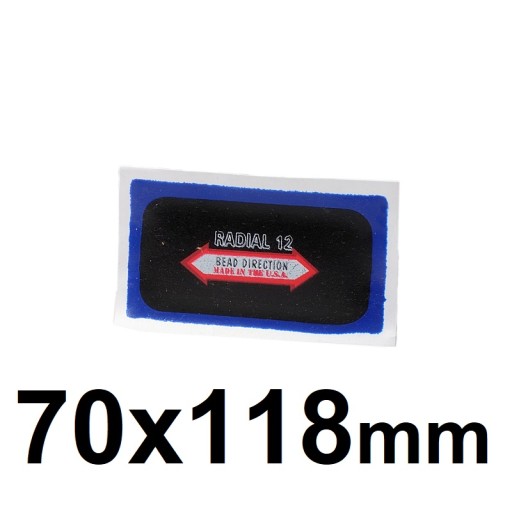 Vložka záplata záplata vulkanizácia opravná pneumatika EURO radial 1w 70x118mm
