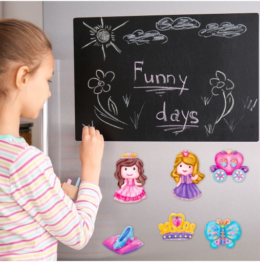 SADROVÉ MAGNETY DO CHLADNIČKY PRINCESS DIY ART SADA NA MAĽOVANIE