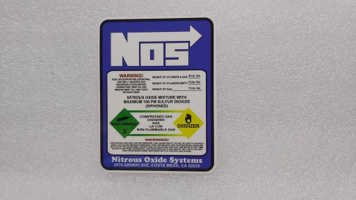NÁLEPKA NOS NITRO OXIDE SYSTEMS 7,2 x 9,5 cm