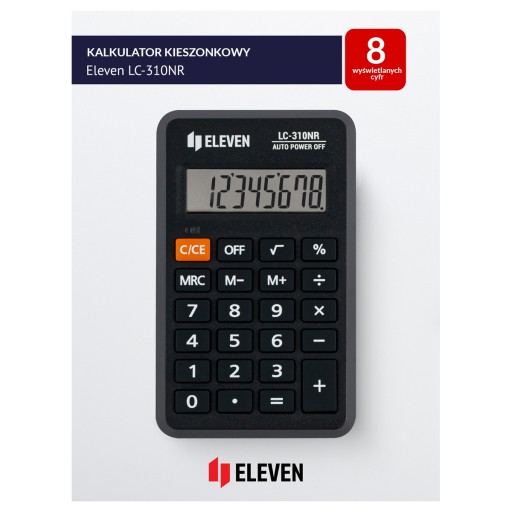 Jedenásť vrecková kalkulačka LC310NR
