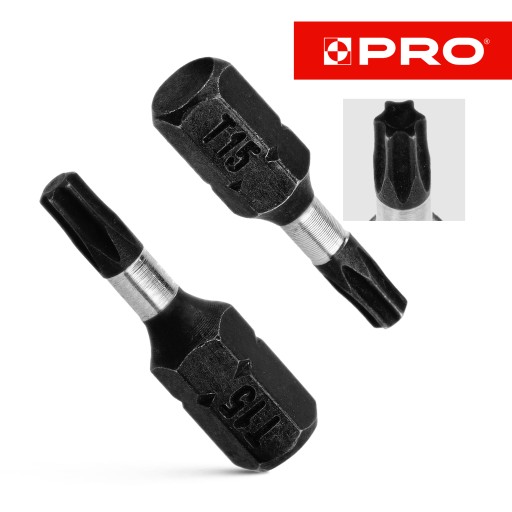 Nárazový bit Nárazové bity TX15 25mm | Nárazový bit pre skrutkovač 2 ks.