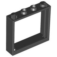 LEGO 60594 RÁM NA OKNO 1x4x3 čierna NOVINKA (2g)