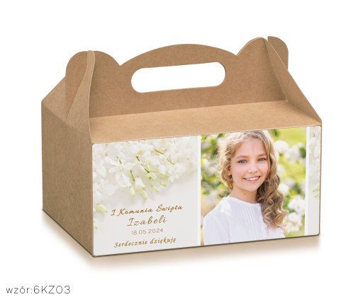 Remeselné krabičky na tortu s fotkou dieťaťa + personalizácia
