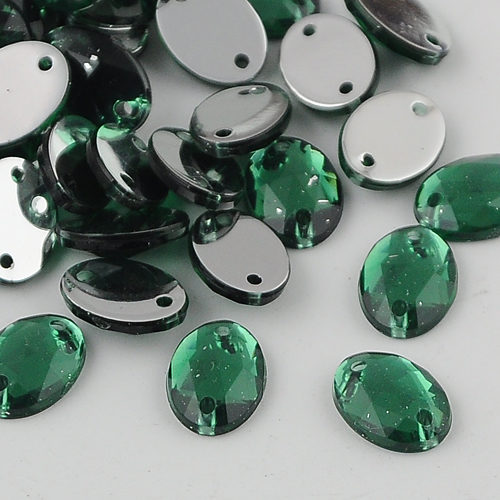 Štrasové kamienky na šitie akrylové oválne 18x13x5mm 10 ks