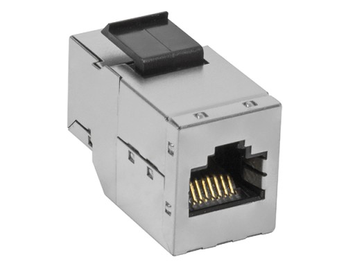RJ45/8P8C kat.6A STP konektor, tienená zásuvka-zásuvka, typ KEYSTONE