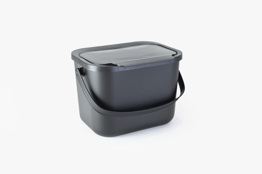 Kuchynský odpadkový kôš Nádoba na organický odpad Mini Bini šedý 6l