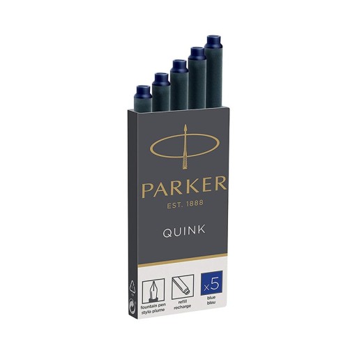 Štandardné modré perá PARKER, 5 ks.
