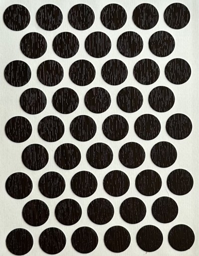 Čiapky na nábytok samolepiace 14mm - wenge - 50 ks.