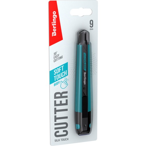 KANCELÁRSKY NÔŽ SILKTOUCH ČIERNA ČEPEL 9mm BERLINGO