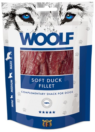 WOOLF DOG TREATY Mäkká kačacia JERKY Mäkká kačacia fileta 100g
