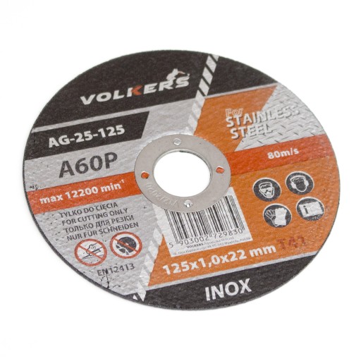 INOX rezací kotúč na kov 125x22,2x1 mm
