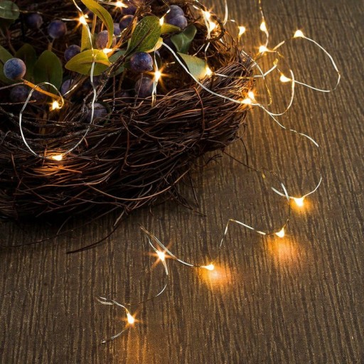 50 LED VIANOČNÝCH SVIETIDIEL NA DRÔT, NA BATÉRIU