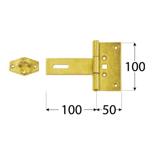 PANT+UZAVOR 100X50X100MM ZZBR200 GOLD DOMAX