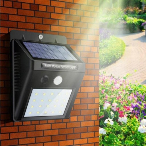 SOLÁRNA LAMPA HALOGÉNOVÁ NÁSTENNÁ LAMPA LED pohybová lampa