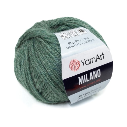 50 g akrylovej vlny z alpaky YarnArt Milano zelená 875