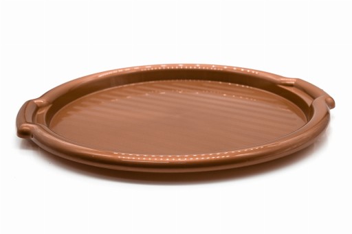 PLASTOVÝ PODANÍK okrúhly, ZLATÝ STRAKOVANÝ 5903662206184