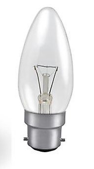 Anglická Sviečková Žiarovka B35 230V B22 60W Transparentná 22mm