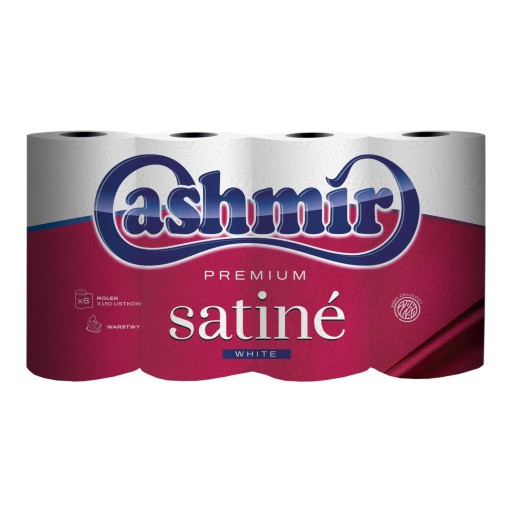 KAŠMÍROVÝ TOALETNÝ PAPIER (8) 3W PREMIUM SAT BIELY