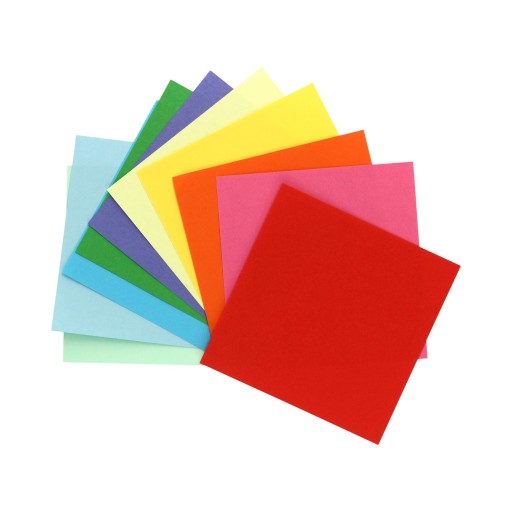 Medzitlačový papier na ORIGAMI 10x10cm PLASTOVÁ Súprava 100 listov MIX Farby