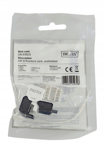 Keystone RJ45 (8P8C) kat. 6e UTP, LSA modul