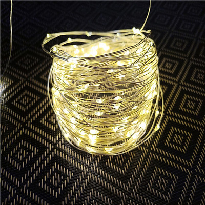BATÉRIOVÉ NAPÁJANÉ MIKROLED LAMPY - 2m TEPLÁ BIELA