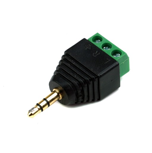3,5 mm mini jack, TRS 3-kolíkový samec