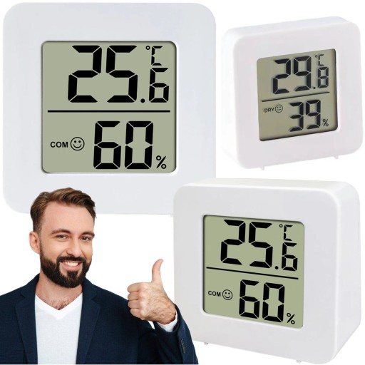 MINI HYGROMETER ELEKTRONICKÝ TEPLOMER DIGITÁLNY LCD DISPLEJ VLHKOSŤ