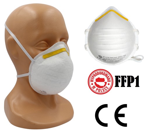 MASKA BEZ VENTILU P1 POLMASKA FFP1 POLSKÝ VÝROBOK