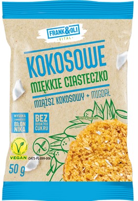 FRANK&OLI Kokosové sušienky kokosovo mandľový bez cukru 50g