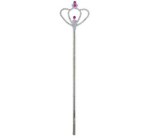 Strieborný prútik víly, 34 cm, párty kostým