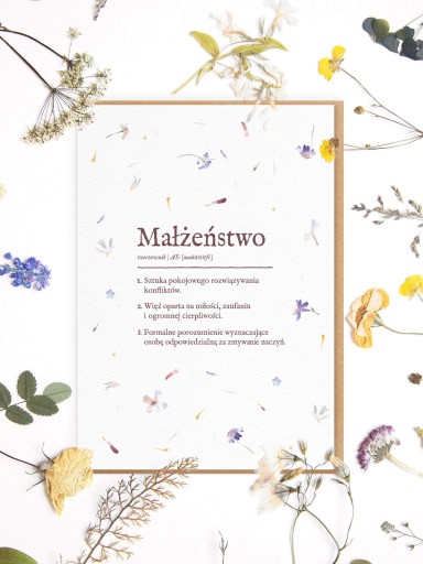 DEFINÍCIA MANŽELSTVA / svadobný list