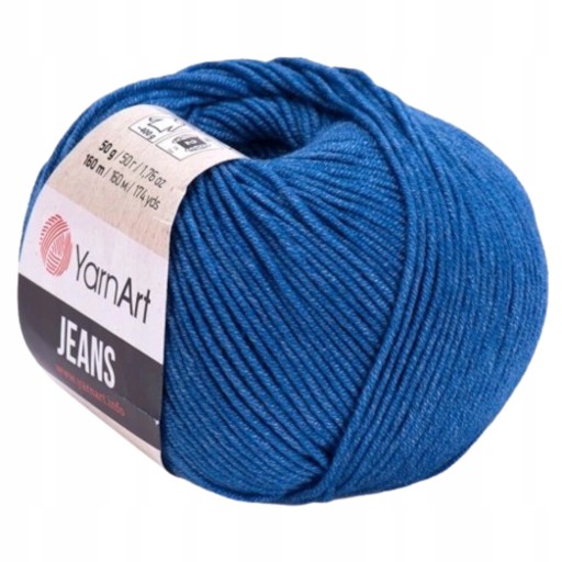 YarnArt Jeans Blue 17 Tmavomodrá priadza 50g/160m BAVLNA AKRYL