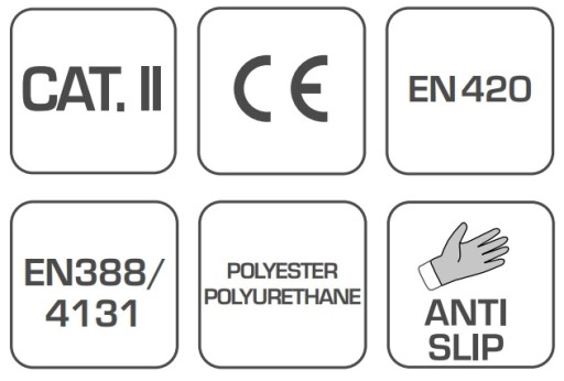 NAGOLD ochranné rukavice polyuretánové biele 11 (x12)