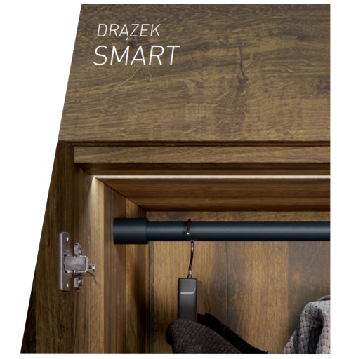 Držiak na šatničku SMART, priemer 25mm, biely