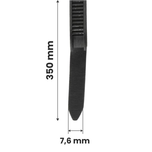 50x sťahovacie pásky Káblové pásky Zipsy 7,6 x 350 mm Silné UV sťahovacie pásky