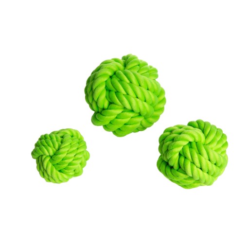 CHICO Hračka pre psa Rope BALL Zelená 7,6 cm