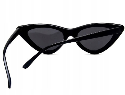 Okuliare CAT EYE čierne letecké okuliare RECTANGULAR, retro, dámske slnečné