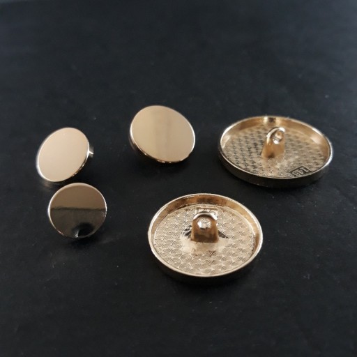 Kovový gombík, zlatý lesklý, 12mm