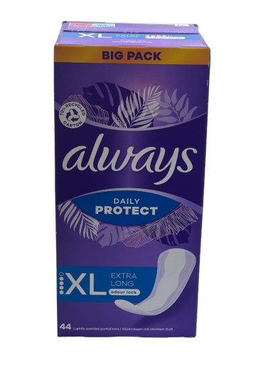 Vložky do nohavičiek Always Dailies Extra Protect Long Plus, 44 kusov