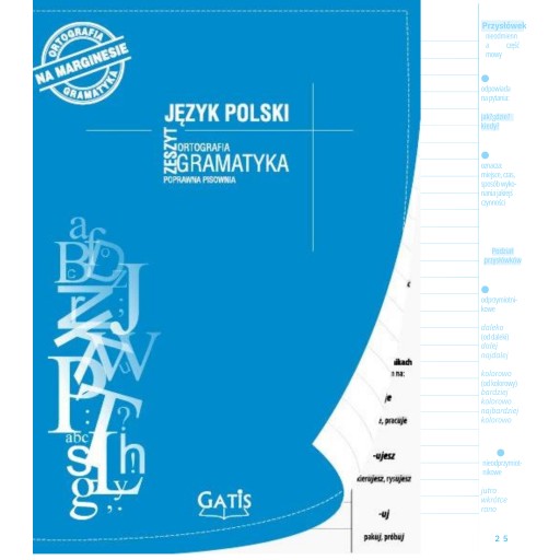 Zošit poľského jazyka, A4, riadok 56k, modrý
