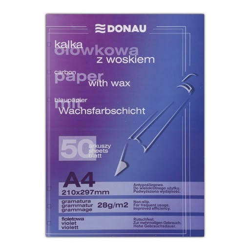 DONAU pauzovací papier s voskom A4 50 ks, fialový