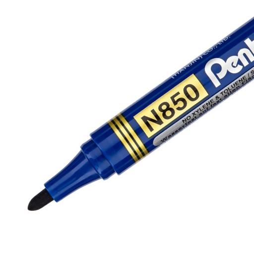 Permanentný popisovač Pentel N850, okrúhly hrot, MODRÁ FARBA 4,5 mm