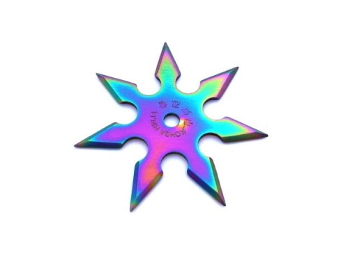 Vrhací nôž 7 ARMS STAR SHURIKEN RAINBOW