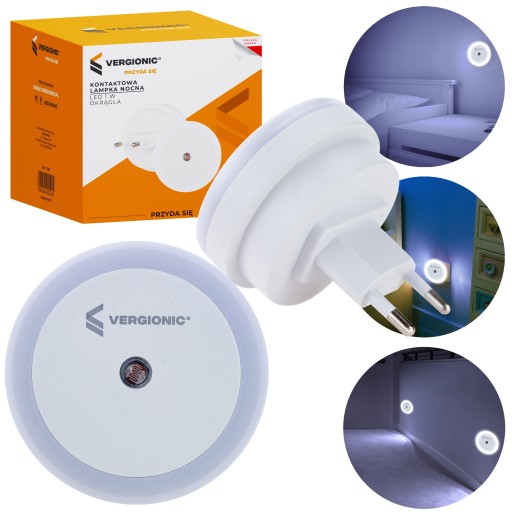 Nočná lampa do zásuvky so súmrakovým senzorom pre deti, LED