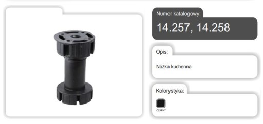KLIP KLIP NA KUCHYNSKÉ NOHY PODKLADOVÁ NOHA 100MM ČIERNA 14.257 AMIX
