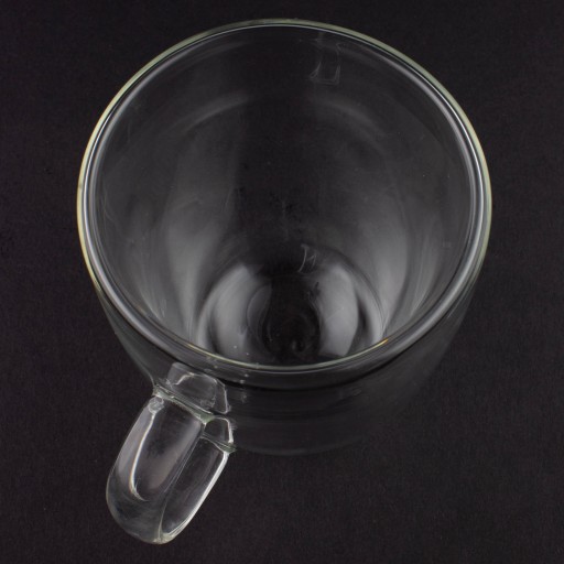 Termálne sklo s rukoväťou, 300 ml, dvojvrstvové, na čaj a kávu latte