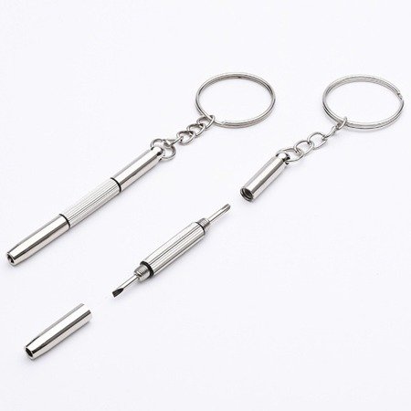 KEYRING 3v1 kľúčenka skrutkovač presný skrutkovač na okuliare
