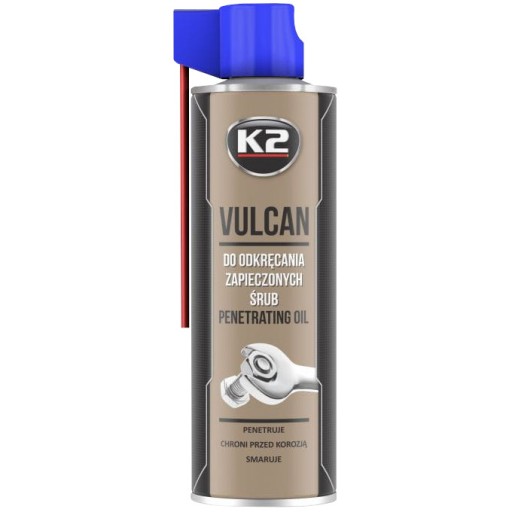K2 VULCAN 250ML - ODSTRAŇOVANIE HRDZE PRE DEMONTÁŽ Skrutiek