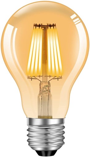 LED žiarovka E27 Filament 12W A60 AMBER 1200lm